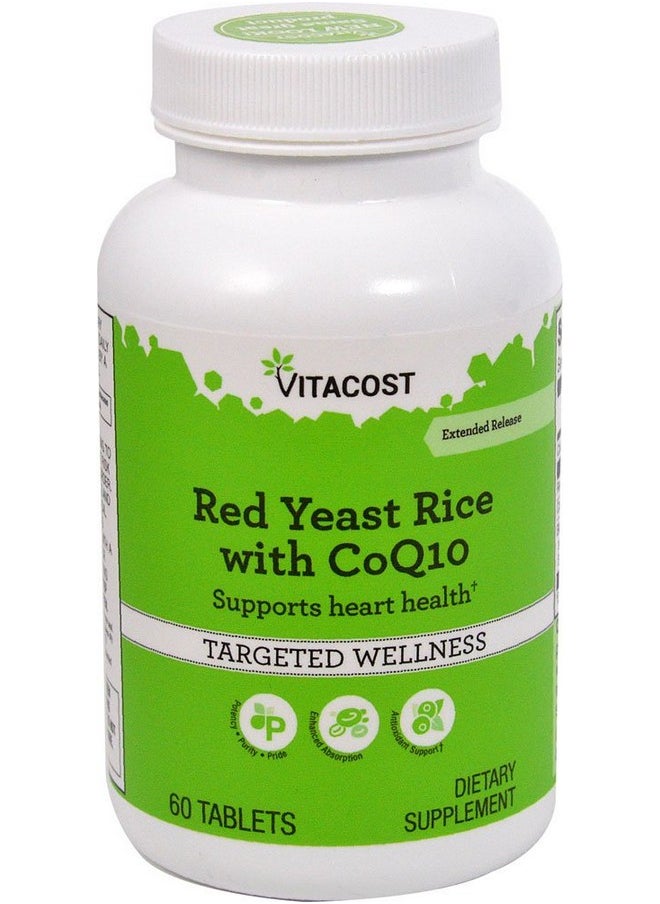Vitacost Brand Vitacost Red Yeast Rice 1200 Mg With Coq10 Extended Release 60 Tablets  - Image 2