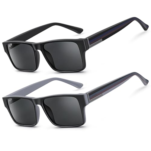 SKYOAK 2 Pack Excellent Unbreakable Reader Sunglasses for Men with UV400 Protection Outdoors TR90 Thick Frame Tinted Reading Glasses Anti UVEye Strain Sun Readers NoLine Dark Lens 25x Not Bifocals - Image 1