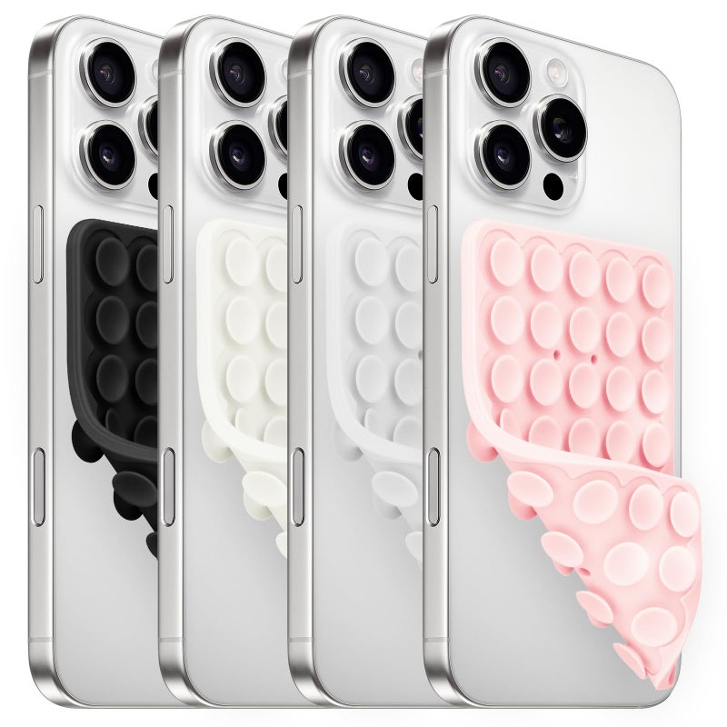 Yojaro 4Pack Silicone Suction Cup Phone Case Mount Double Sided, Phone Accessories Hands-Free Strong Grip Holder for Selfies and Videos, Silicon Phone Stand for iPhone and Android - Image 1