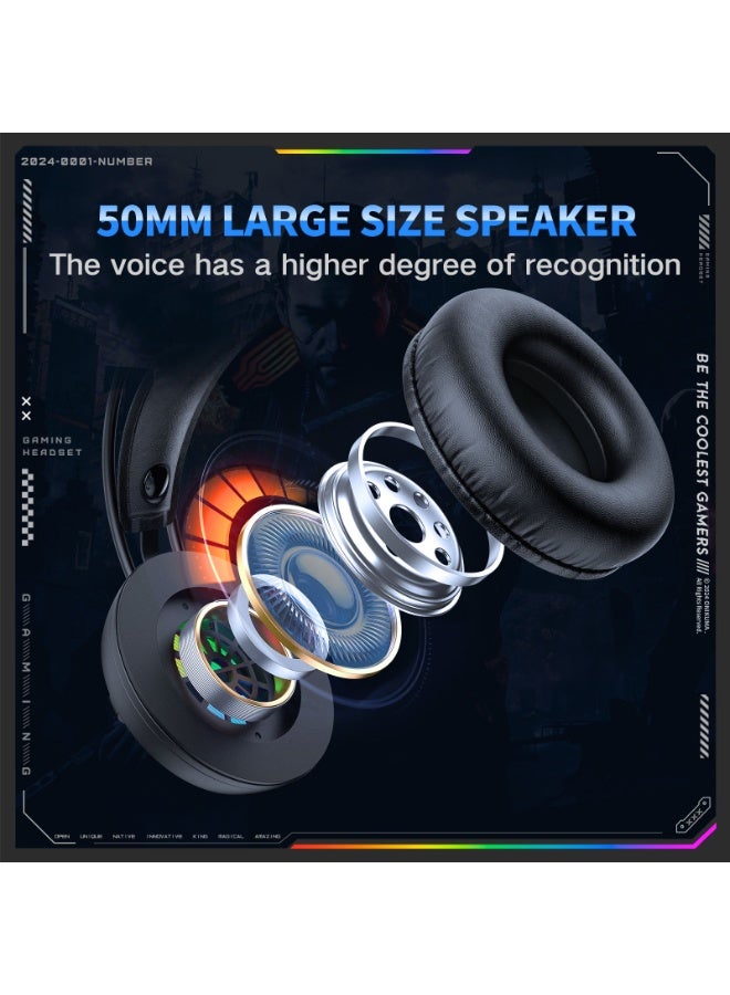 ONIKUMA X88 Stereo Headset USB Wired Headphone RGB Lighting Gaming Double Headband Headphones PC Gamer - Image 4