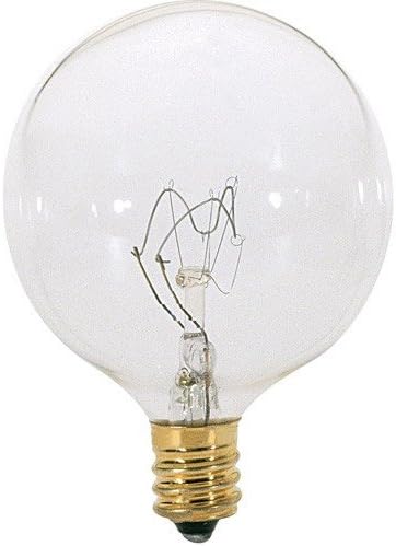 KOR Pack of 10 G165 Clear FinshDecorative E12 Candelabra Base Globe Shape Incandescent 120V G16 12 Light Bulbs 15 - Image 3
