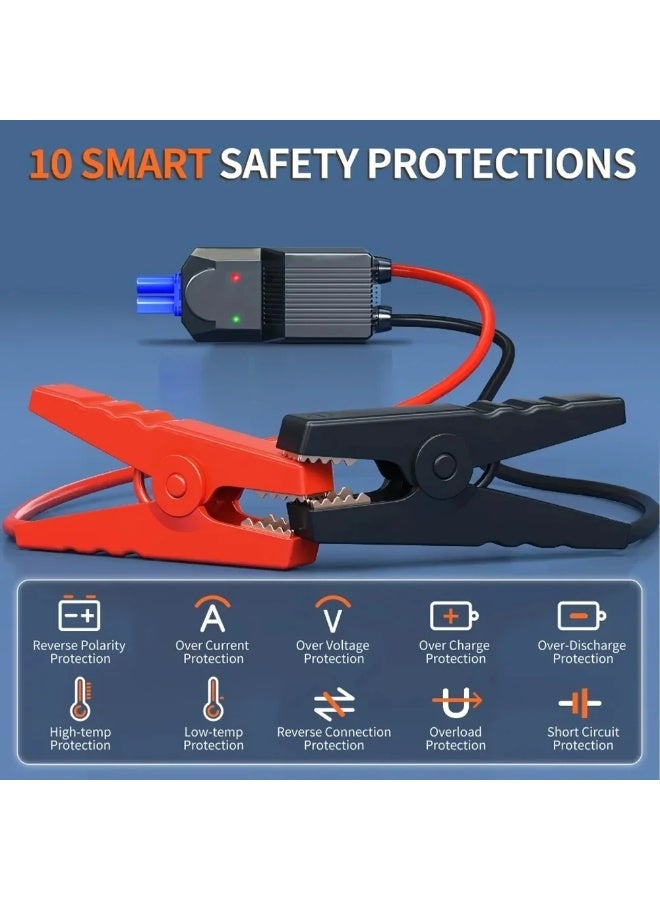 Generic 4 in 1 Jump Starter Air Pump Portable Air Compressor Power Bank Lighting Car Battery Starter Starting Auto Tyre Inflator  - Image 5