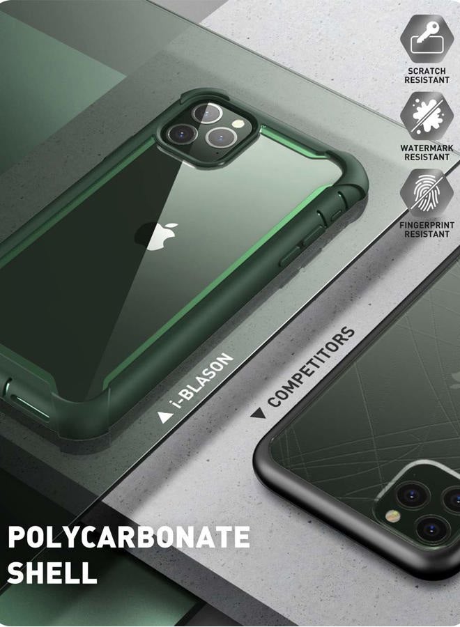 I-blason Ares Case for iPhone 11 Pro Max 2019 Release, Dual Layer Rugged Clear Bumper Case with Built-in Screen Protector (Green) - Image 4