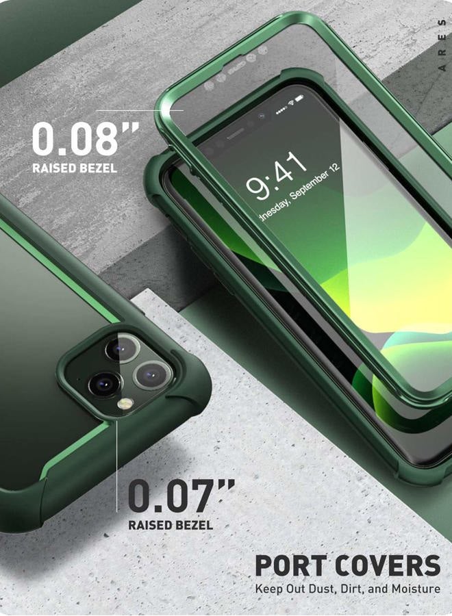 I-blason Ares Case for iPhone 11 Pro Max 2019 Release, Dual Layer Rugged Clear Bumper Case with Built-in Screen Protector (Green) - Image 5