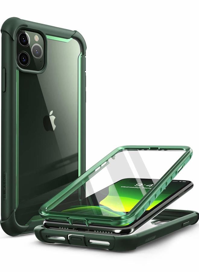 I-blason Ares Case for iPhone 11 Pro Max 2019 Release, Dual Layer Rugged Clear Bumper Case with Built-in Screen Protector (Green) - Image 1