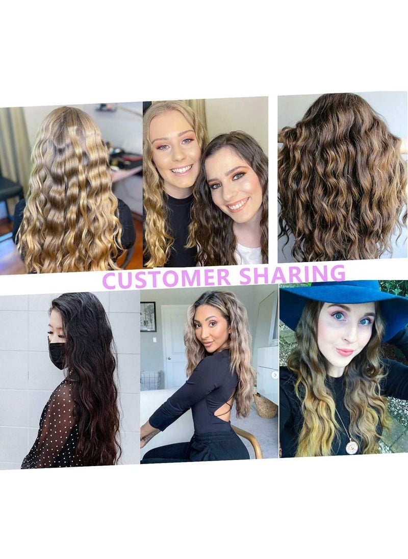 ELTRAZONE Three Barrel Curling Iron Wand Hair culer hair wave hair iron Ceramic Tourmaline Triple Barrels, Dual Voltage Crimp - Image 5