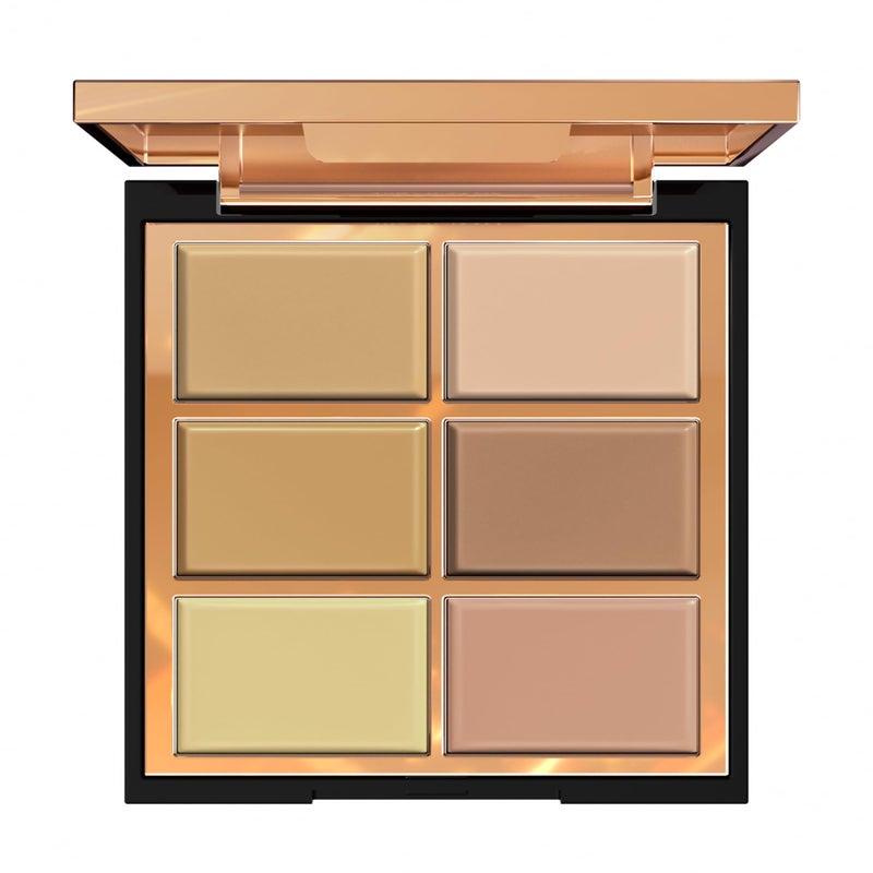FV 6 Colors Cream Concealer Palette, Full Coverage & Long Lasting Colors Corrector Palette for Dark Circles, Redness, Acne with Natural Finish Cream Foundation Palette, 01 Light Shade - Image 1