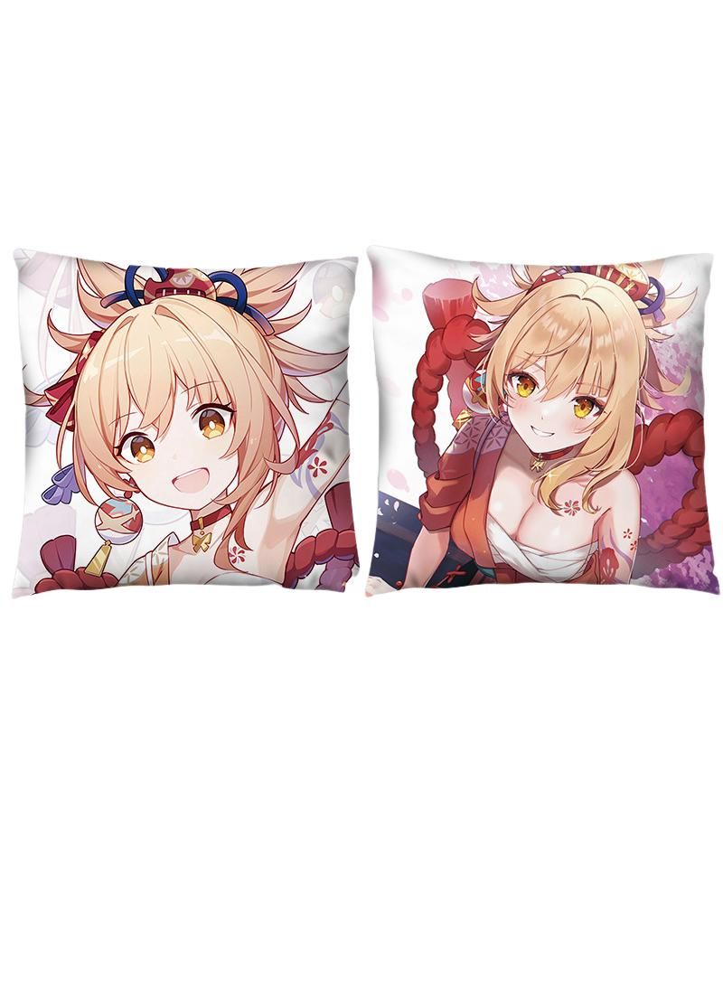 Animation pillow cover Genshin Impact game cartoon pillow cover square double-sided cushion cover 45 * 45cm