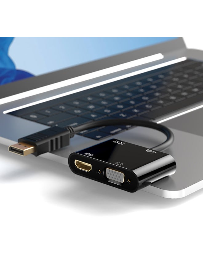 Direct DP To HDMI/VGA 2-in -1 Converter 1-2 Splitter HD Video Splitter-Color:Dp To Hdmi+vga - Image 3