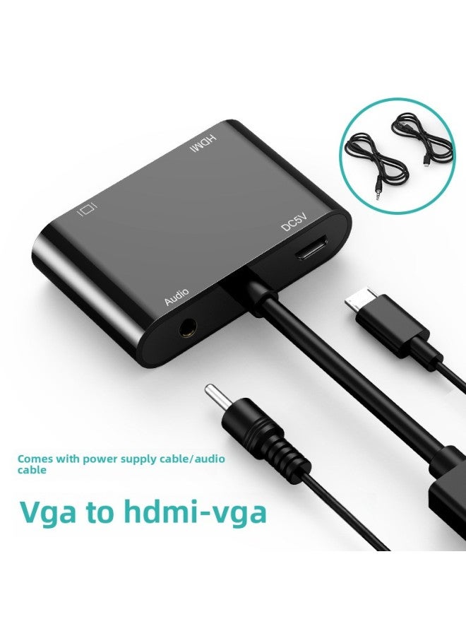 Direct DP To HDMI/VGA 2-in -1 Converter 1-2 Splitter HD Video Splitter-Color:Dp To Hdmi+vga - Image 4