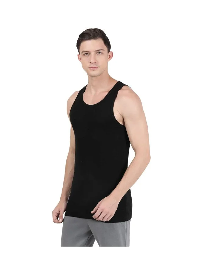JOCKEY Jockey FP04 Men Super Combed Cotton Rib Round Neck Sleeveless Vest with Extended Length for Easy Tuck