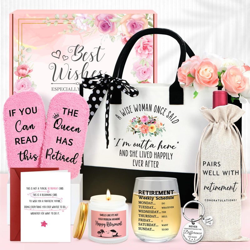 Saineron Retirement Gift for Woman Happy Retirement Gifts for Women 2025 Cool Retired Gifts for Women Coworker Teacher Nurse Friend Boss Mom Grandma Retirees Doctor