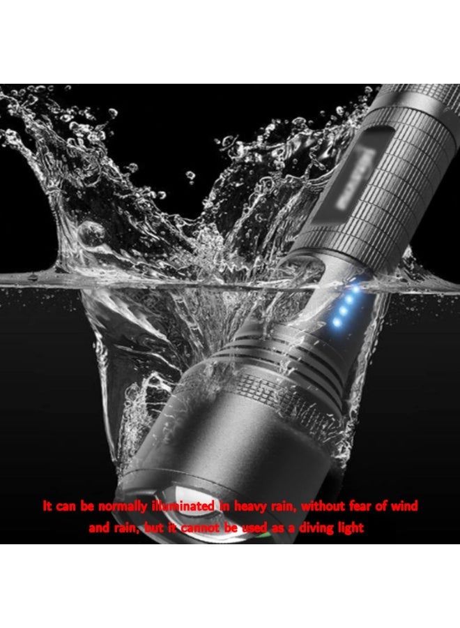 USB Rechargeable Waterproof Zoomable Flashlight for Outdoor Camping Mountaineering SY-2006 - Image 5