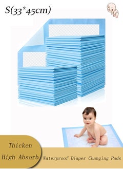 ضغط فين وسادات تغيير حفاضات الأطفال بأربعة مقاسات S/M/L/XL، وسادات تغيير الحفاضات للاستعمال مرة واحدة، وسادة مستشفى للحماية من 5 طبقات، وسائد سفلية لسلس البول، تهوية مقاومة للماء ومضادة للتسرب، سريعة الجفاف وسميكة وعالية الامتصاص، وسادة تغيير سلسة للأطفال والكبار وكبار السن  - Image 1