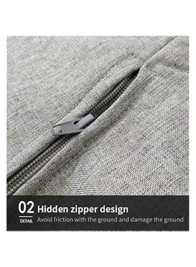HOOKOR Classic Bean Bag Chair Sofa Cover, Highback Beanbag Chair,Lazy Lounger Bean Bag Storage Chair Cover for Adults and Kids without Filling Lazy sofa cover (Dark Grey, Medium) - Image 4