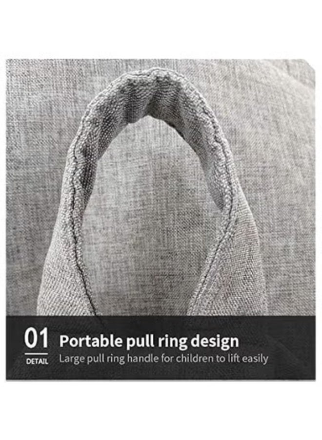 HOOKOR Classic Bean Bag Chair Sofa Cover, Highback Beanbag Chair,Lazy Lounger Bean Bag Storage Chair Cover for Adults and Kids without Filling Lazy sofa cover (Dark Grey, Medium) - Image 3