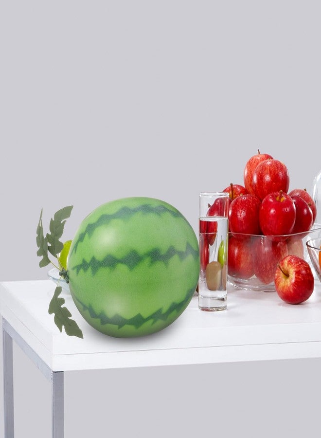 VOSAREA Artificial Fruit Model Foam Watermelon Statue Simulation Watermelon Models Lifelike Fake Fruit Photography Prop for Summer Fruits Party Favors Decoration (9.82X7.07X7.07in) - Image 3