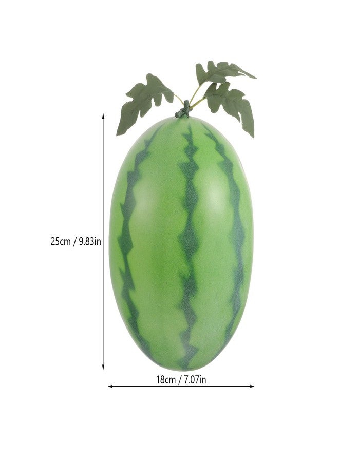 VOSAREA Artificial Fruit Model Foam Watermelon Statue Simulation Watermelon Models Lifelike Fake Fruit Photography Prop for Summer Fruits Party Favors Decoration (9.82X7.07X7.07in) - Image 2