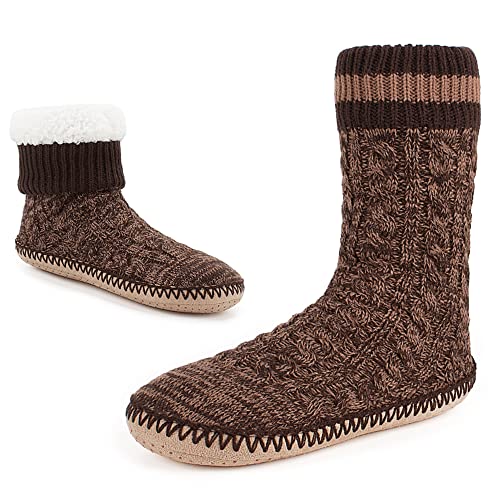 Cozylook Mens Slippers Indoor Soft Sole Warm Fleece Lined Slipper Socks Cozy Gifts for Men Size 10-11 - Image 1