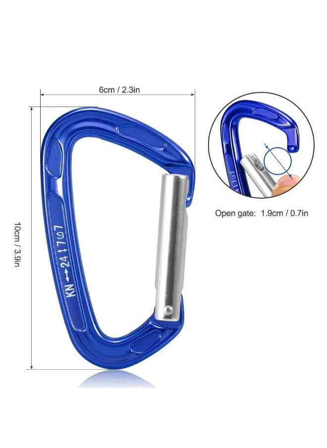 NIBEMINENT - 2-Piece D-Shape Non-Locking And Twist Gate Carabiner Set 10.2 x 4 6cm - Image 1