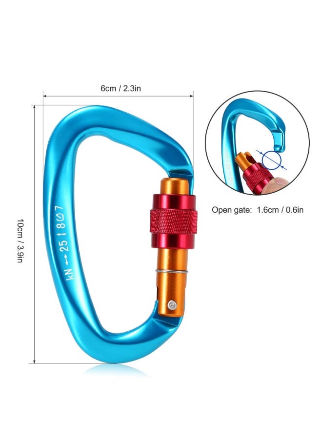 NIBEMINENT - 2-Piece D-Shape Non-Locking And Twist Gate Carabiner Set 10.2 x 4 6cm - Image 1