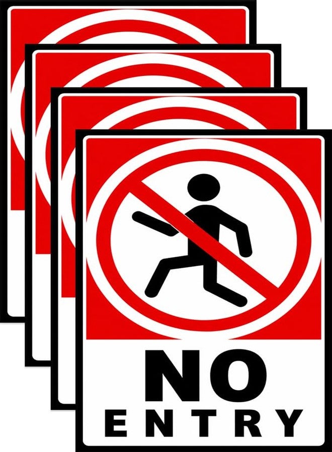 VAAIMAI No Entry Sign Board | 5MM Foam Board | Red | Pack of 4 | Signage for Office & Home | Waterproof, 3M Adhesive, UV Resistant, Fade Resistant | 8×12 Inch - Image 1