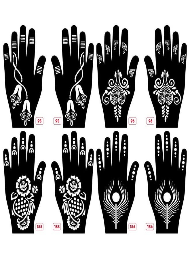 Apcute Mahandi art tools for hand Latest Mehandi Design Stencils for Girls, womens, kids, unisex Design NO - Apcute-New-95-96-155-156 - Image 1