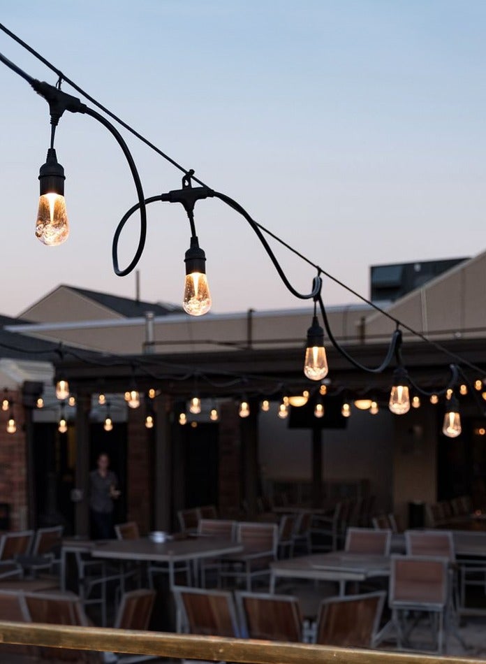 MODI Vintage Warm White LED String Light Set – 5M Cable with 10 Bulb Holders + 10 Edison-Style LED Bulbs – Indoor & Outdoor Decorative Lighting - Image 1