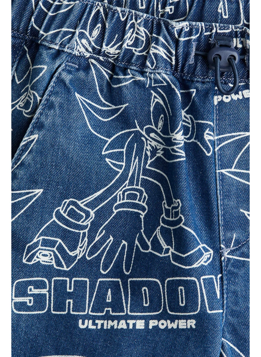 H&M Printed Denim Joggers