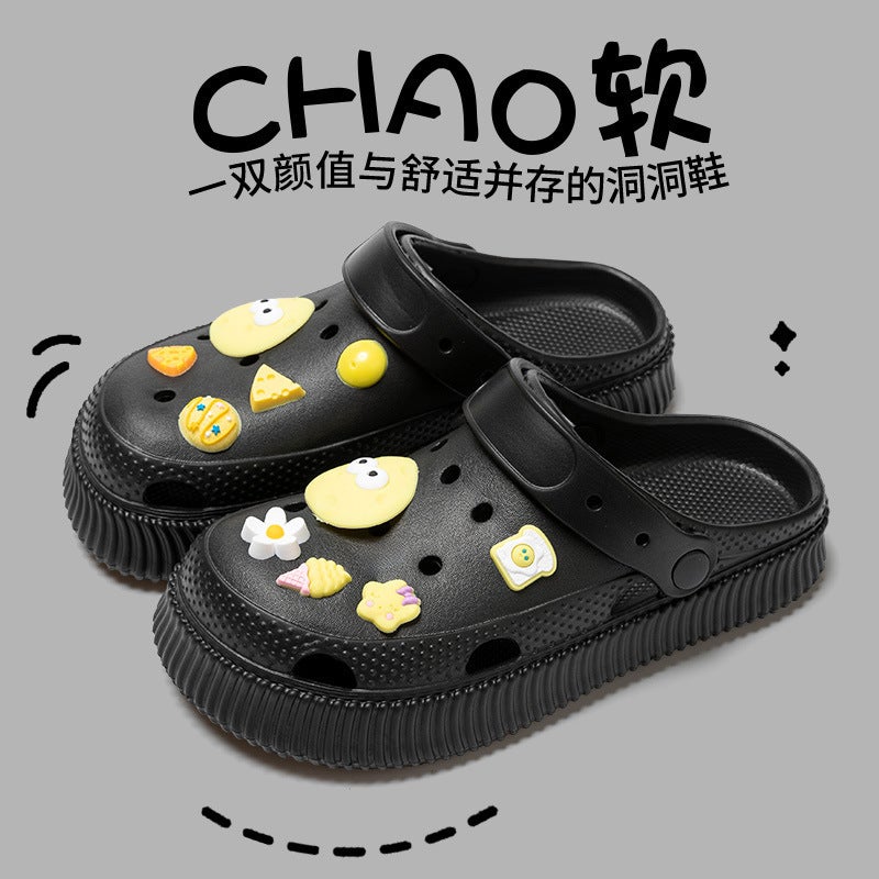 Croc Shoes For Girls To Wear As Outerwear For Couples, Baotou Slippers, Women'S Sandals, Women'S Home Shoes, Women'S Sandals, Men'S Clogs, Men'S - Image 5