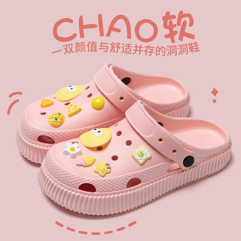 Croc Shoes For Girls To Wear As Outerwear For Couples, Baotou Slippers, Women'S Sandals, Women'S Home Shoes, Women'S Sandals, Men'S Clogs, Men'S - Image 3