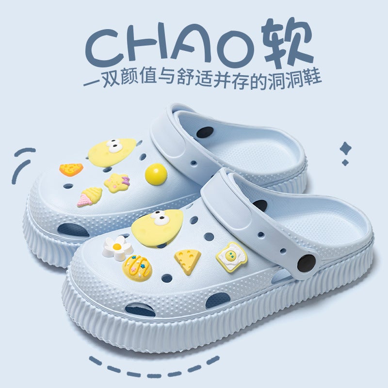 Croc Shoes For Girls To Wear As Outerwear For Couples, Baotou Slippers, Women'S Sandals, Women'S Home Shoes, Women'S Sandals, Men'S Clogs, Men'S - Image 2