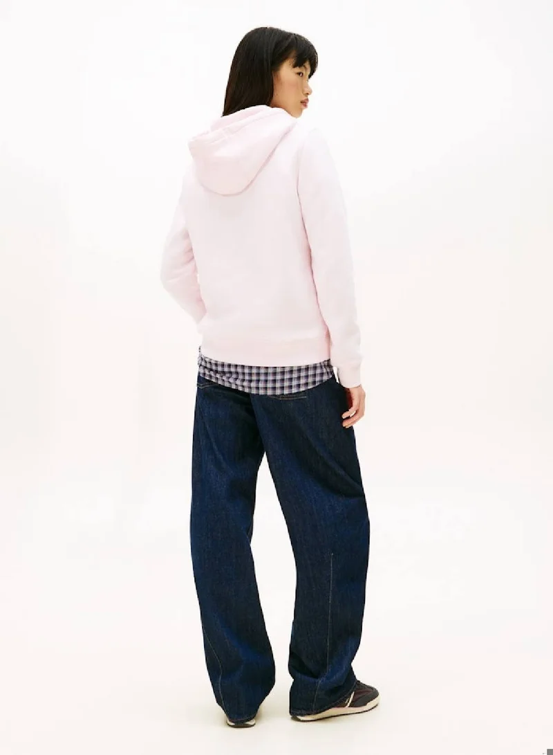 TOMMY JEANS Flag Embroidery Fleece Drawstring Hoody