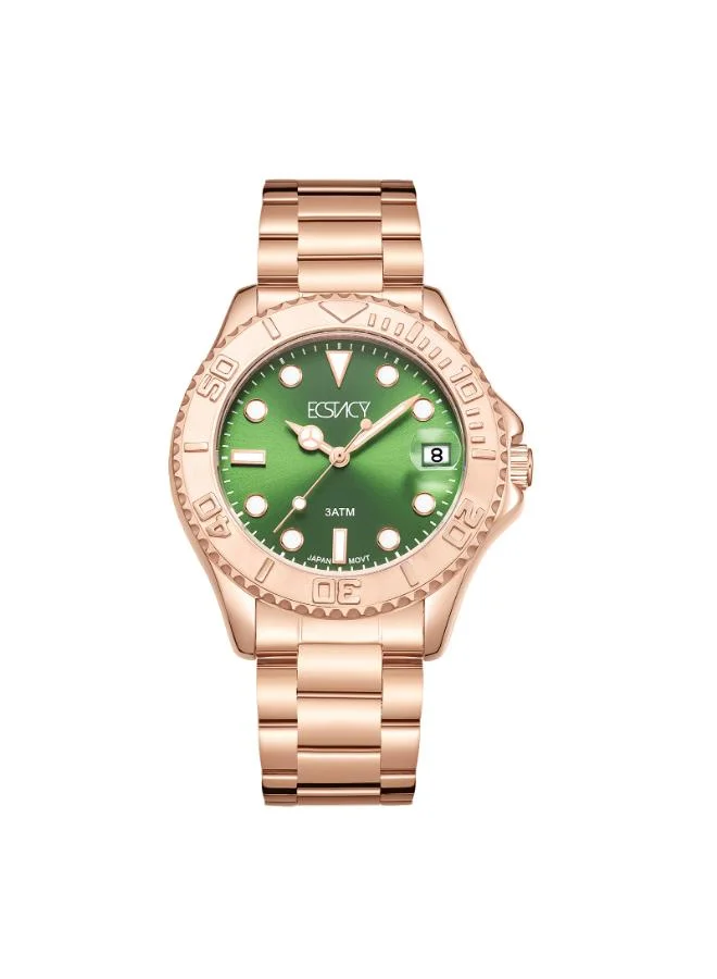 ECSTACY Women's 304 Solid Stainless Steel Analog Watch E23512-RBKG - 37 mm