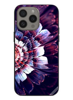 Protective Case Cover For Apple iPhone 15 Pro Max Reflected Big Flower On Left Side