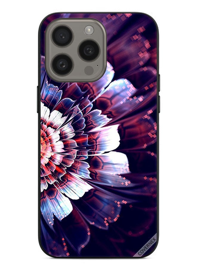 Covernex - Protective Case Cover For Apple iPhone 15 Pro Max Reflected Big Flower On Left Side - Image 1