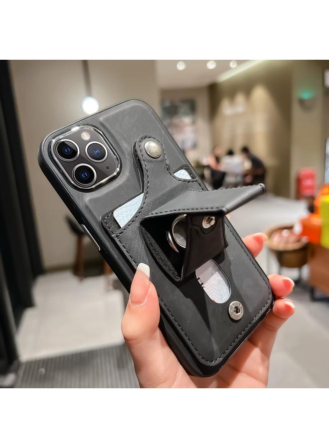 S-TOP Case For iPhone 11 Pro Max Side Leather Rotation Card Holder Phone Case - Image 4