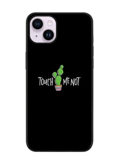 Rugged Black edge case for Apple iPhone 14 Slim fit Soft Case Flexible Rubber Edges Anti Drop TPU Gel Thin Cover - Touch me not