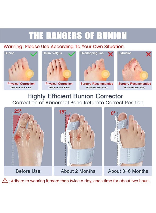 Unik Bunion Corrector Adjustable, Knob Bunion Corrector for Women and Men Big Toe,Orthopedic Toe Straightener Suitable for Left and Right Feet  - Image 2