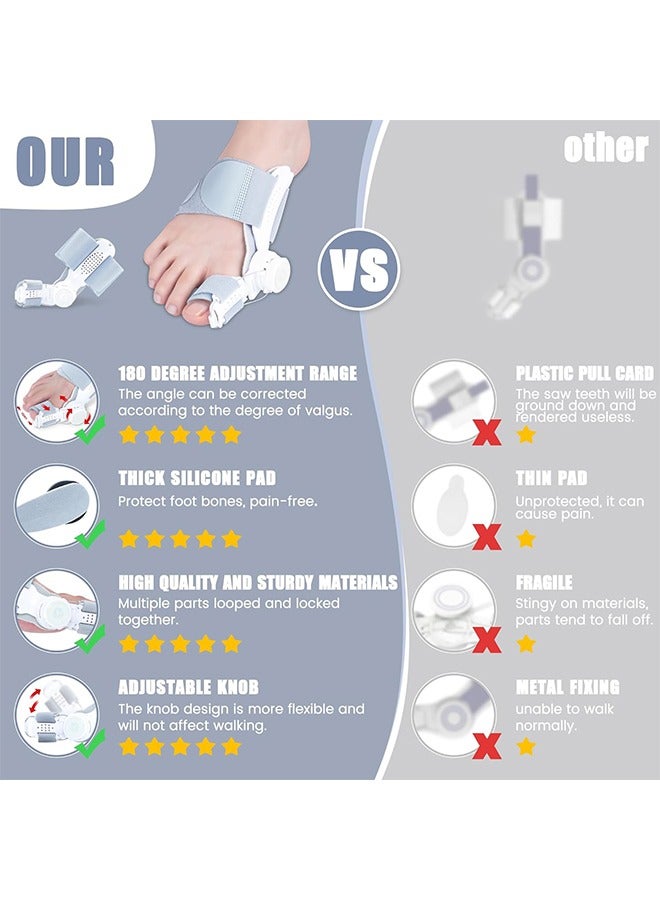 Unik Bunion Corrector Adjustable, Knob Bunion Corrector for Women and Men Big Toe,Orthopedic Toe Straightener Suitable for Left and Right Feet  - Image 3