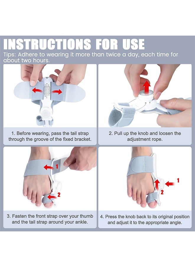 Unik Bunion Corrector Adjustable, Knob Bunion Corrector for Women and Men Big Toe,Orthopedic Toe Straightener Suitable for Left and Right Feet  - Image 5