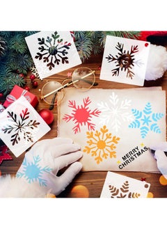 HOWAF 30 Pieces Snowflake Christmas Stencils 3X3 Inches Winter Christmas Stencils Reusable Craft Snowflake Stencils For Painting On Wood Wall Door Fabric Christmas Holiday Drawing Stencil Template  - Image 4