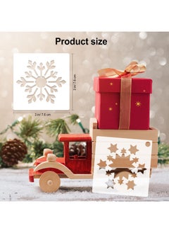 HOWAF 30 Pieces Snowflake Christmas Stencils 3X3 Inches Winter Christmas Stencils Reusable Craft Snowflake Stencils For Painting On Wood Wall Door Fabric Christmas Holiday Drawing Stencil Template  - Image 2