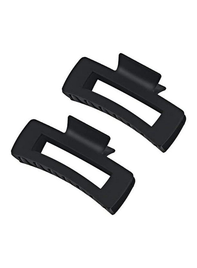 HKD SALES Black Hair Claw Clips Large Hair Clips for Women Girls, 4.2'' Matte Rectangle Hair Clips for Thick Hair - Image 1