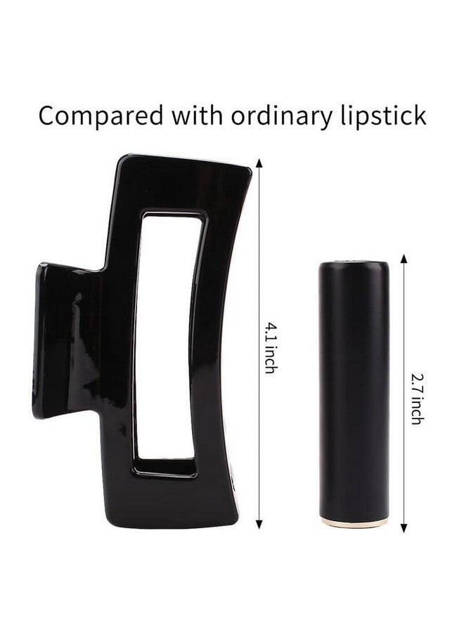 HKD SALES Black Hair Claw Clips Large Hair Clips for Women Girls, 4.2'' Matte Rectangle Hair Clips for Thick Hair - Image 4