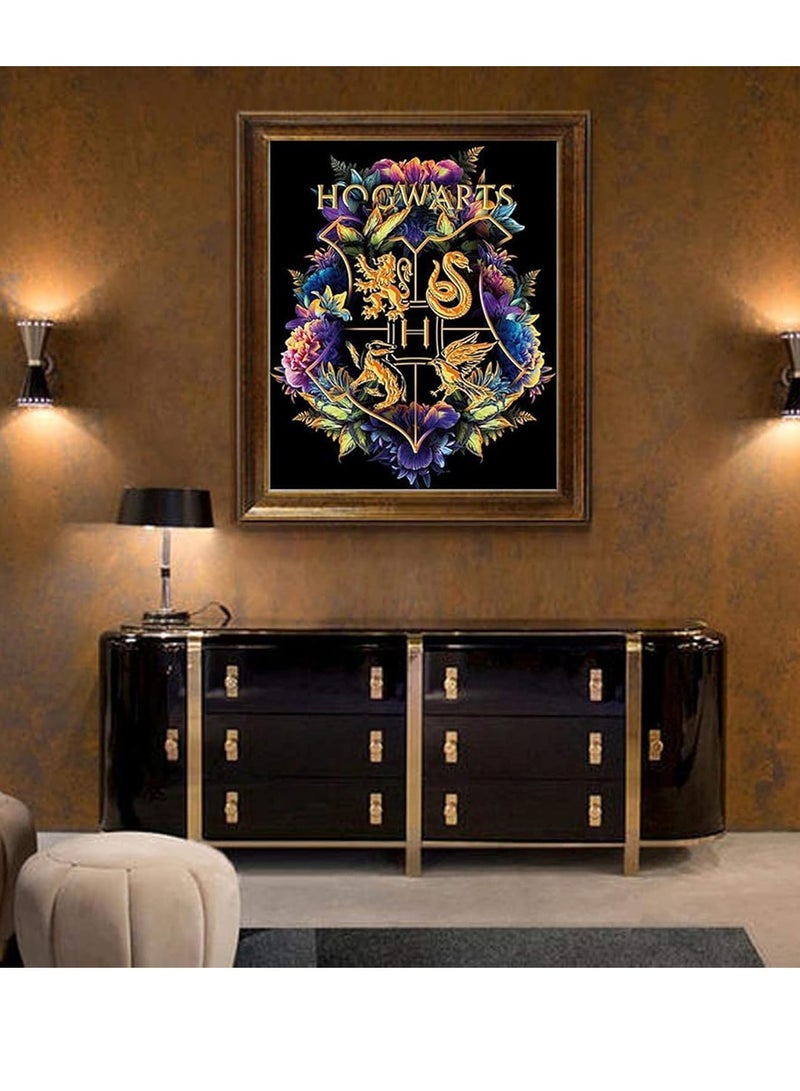Bukela DIY 5D Diamond Painting by Number Kits 12X16", Kids and Adults Paint Diamonds Full Kit, Painting Cross Stitch, DIY Diamond Art Painting for Wall Decorations (Harry Potter and Hogwarts) - Image 3