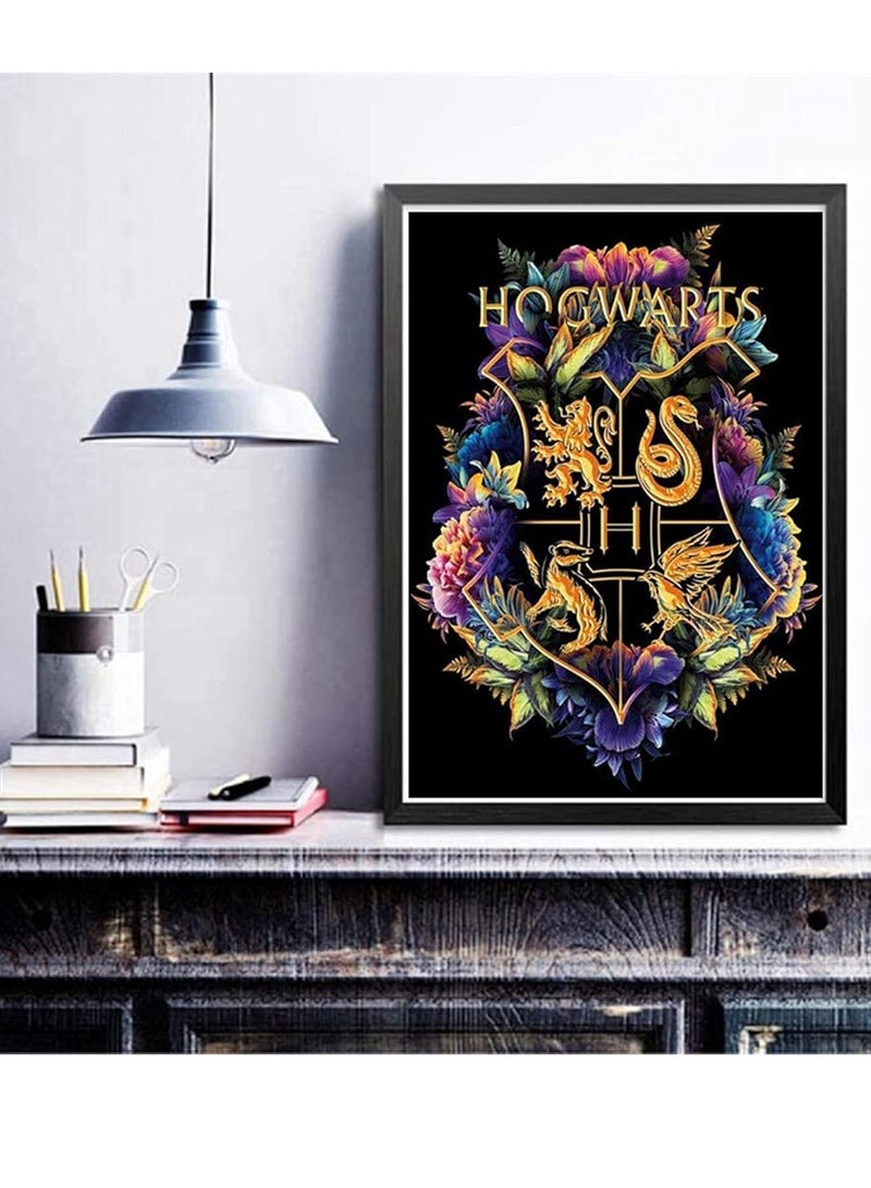 Bukela DIY 5D Diamond Painting by Number Kits 12X16", Kids and Adults Paint Diamonds Full Kit, Painting Cross Stitch, DIY Diamond Art Painting for Wall Decorations (Harry Potter and Hogwarts) - Image 5
