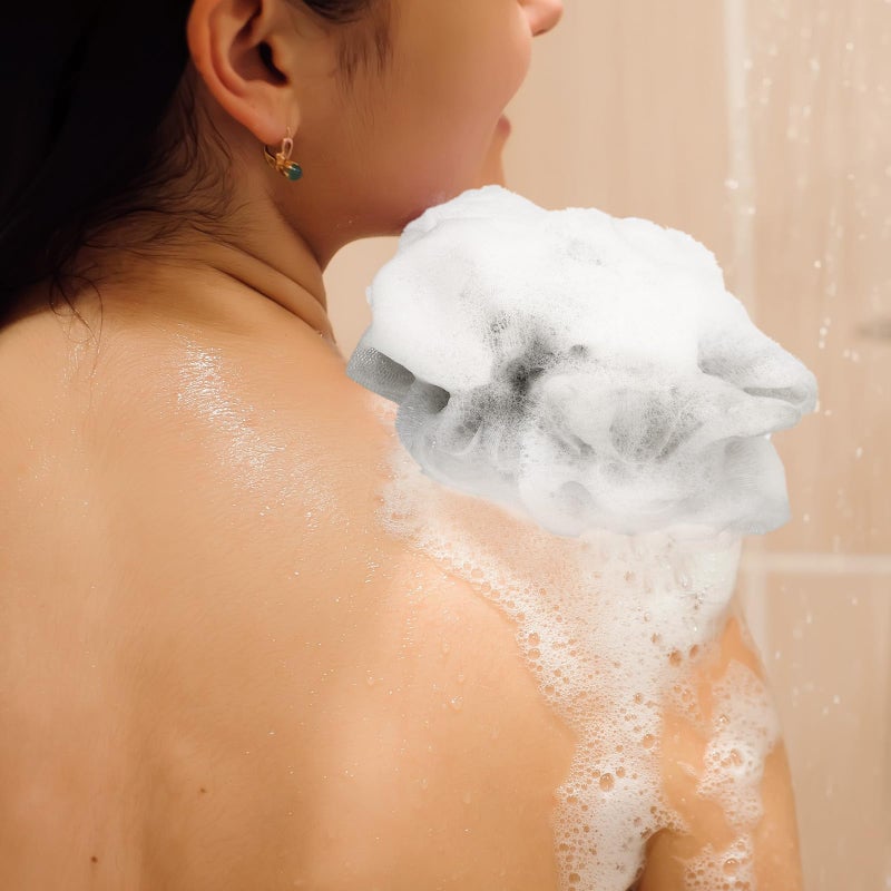 Funnymoom 12 Pcs Travel Size Loofah Individually Wrapped, Small Shower Puff Bath Sponge Pouf Ball Bulk Mesh Bath Puff Mini Loofah Sponge with Case Bulk for Shower Care (25g,Colorful) - Image 5