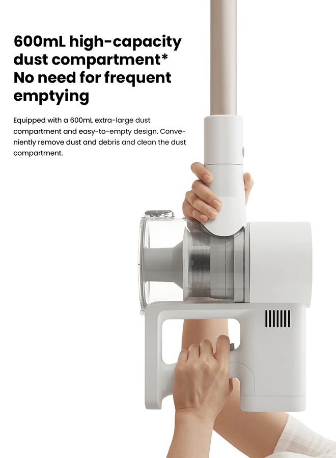 Xiaomi MI Cordless Vacuum Cleaner G20,150AW Maximum Suction Power | LED Searchlight | Ultra-long battery life | 12-cone Dust-air Separation |99.9% High-efficiency Filtering 600 ml 460 W D205 White - Image 5