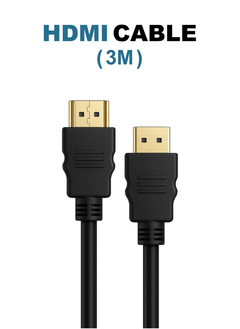 AL DARRA  AL WAQI Ultra-High-Speed HDMI Cable 1.4V, Supports 3D, Full HD up to 4K Resolution for TV, PlayStation 3, 4, 5, Xbox Series, and Computer, Gold-Plated Connectors - 3 meters  - Image 4